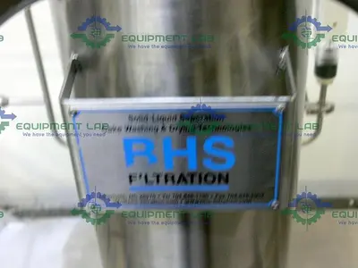 USED BHS FILTRATION STAINLESS STEEL COLUMN SKID W/ 150 PSI COLUMN W/ GATE VALVE