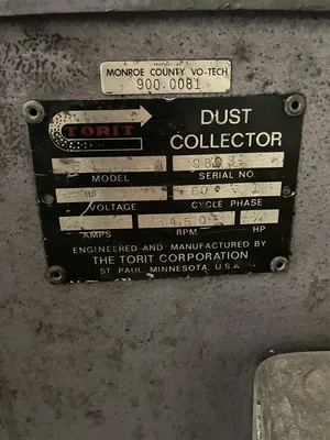 Donaldson Torit Model 64 Portable Dust Collector 1PH 3450RPM 3/4HP