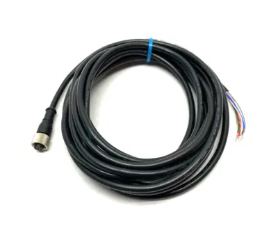 USED BANNER ENGINEERING SINGLE ENDED CORDSET M12 8-PIN STRAIGHT TO PIGTAIL