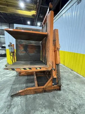 4400 LBS x 55" x 48" x 60" CHERRY HYDRAULIC PALLET INVERTER / ROTATE / FLIPPER: STOCK #23736