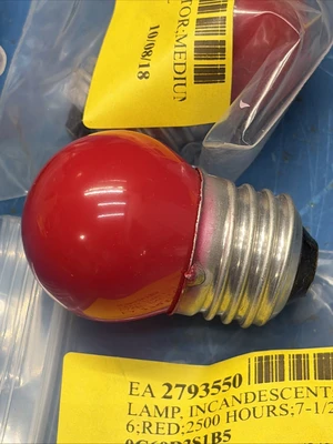 (8) 7 & 1/2 watt RED S11 L LIGHT BULBS  NNB Fast 🇺🇸Shipping + Warranty