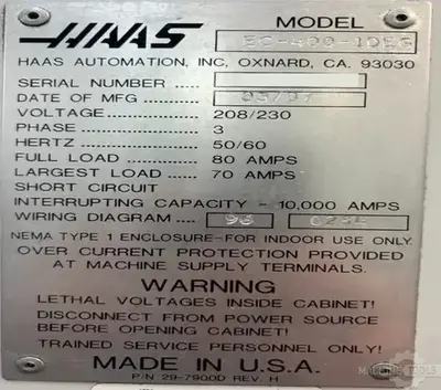 Used 2007 HAAS EC-400 Horizontal Machining Centers Arizona US | KD Machinery #1354044