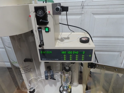 Buchi Mini Spray Dryer, Model B-290, glass chamber