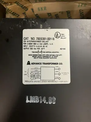 New | in-Stock ADVANCE 78E6381-001-N Lighting Ohio US | Surplus Asset Holdings #1243136