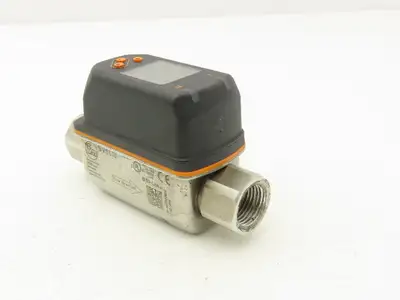 IFM SV5610 Vortex Flowmeter w/Display 18-30VDC 32-634GPH/.55-10.55GPM 1/2"FNPT