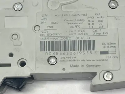 USED ALLEN-BRADLEY 1492-M1C080 SER. D