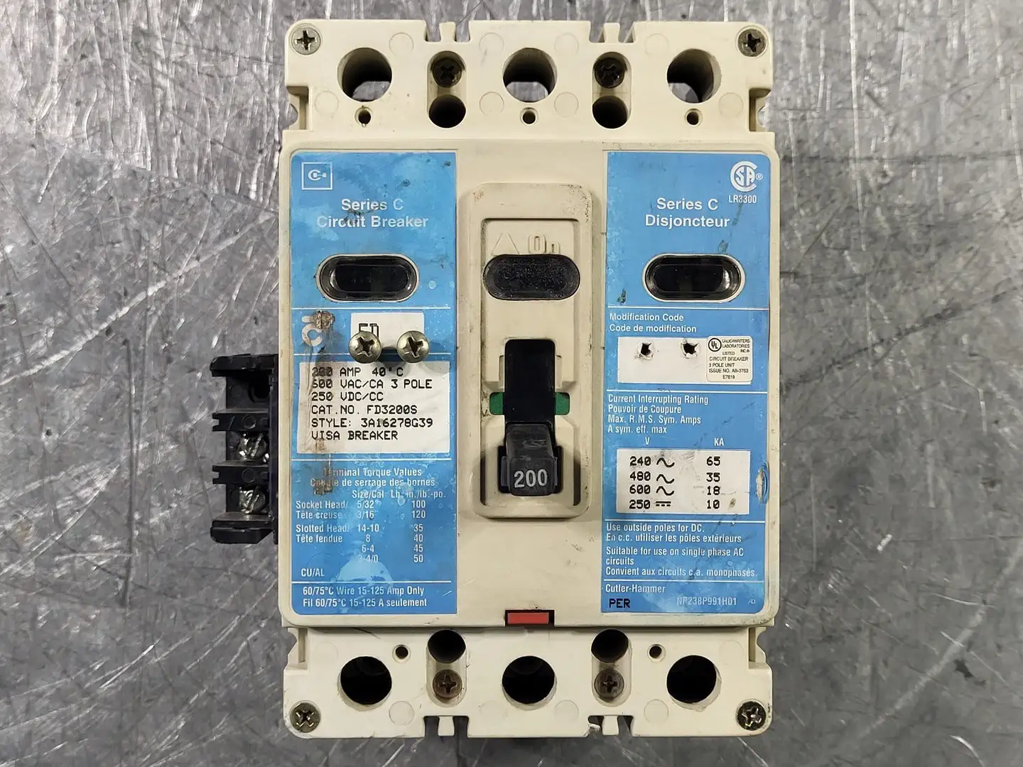 Used EATON CUTLER-HAMMER FD3200S Switchgears British Columbia CA | Lenmark #239114