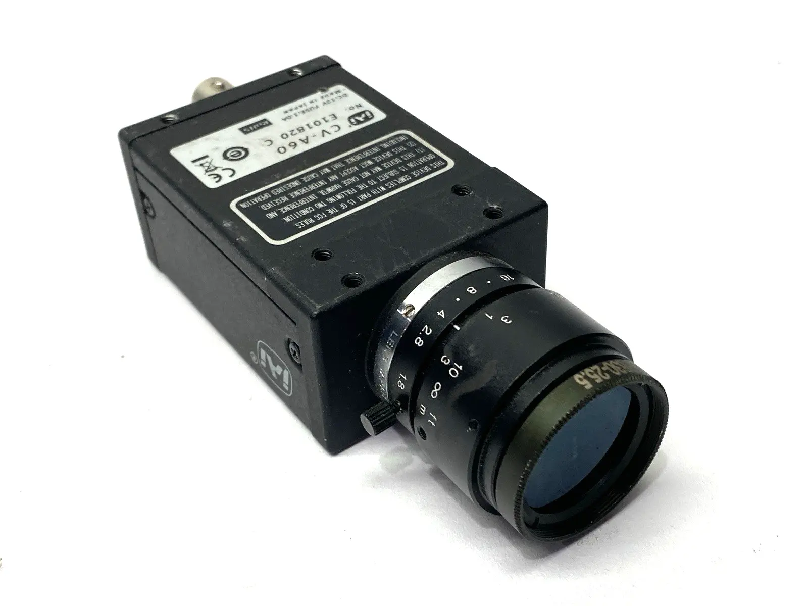 USED JAI COMPACT INDUSTRIAL HIGH PERFORMANCE MONOCHROME CCD CAMERA 12VDC