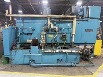 24" x 24" RANSOHOFF 3-STAGE STEEL MESH CONVEYOR PASS THROUGH PARTS WASHER: YOBRO #24301
