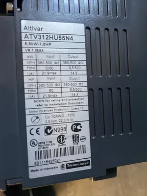 ATV312HU55N4 Variator Speed 5,5 Kw 7,5HP 232W 380-500V 3 Phase @2A