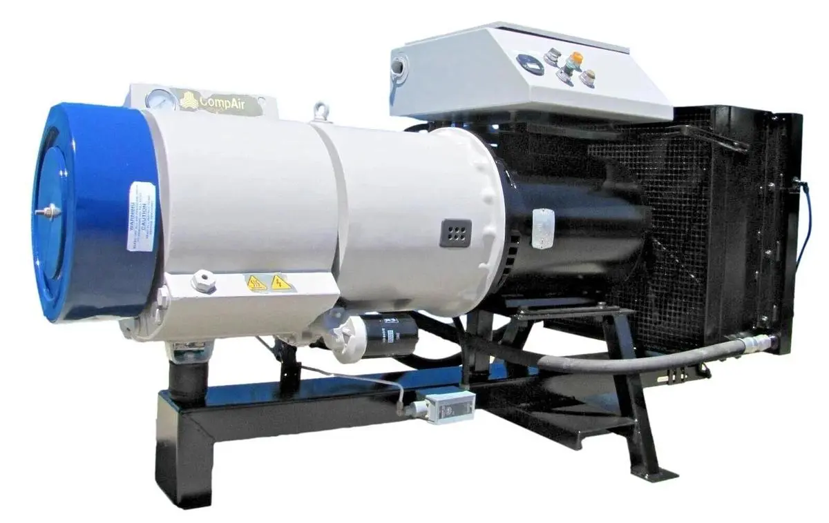 CompAir 50 HP Rotary Vane Air Compressor Baldor Electric Motor  215 CFM 460V 3Ph