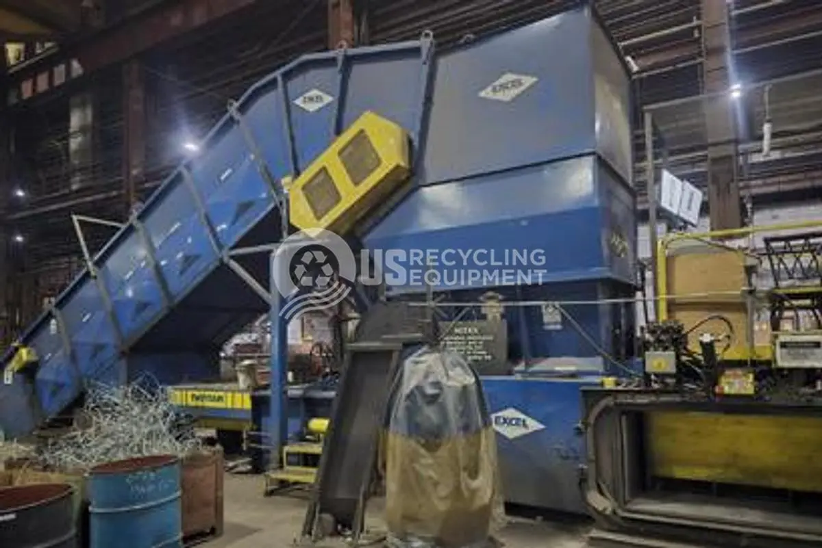 USED 2008 EXCEL 2R10 HORIZONTAL BALER WITH CONVEYOR