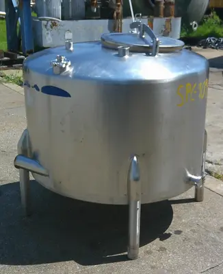 SPC9094  Tank 150 gallon vertical tank, Stainless Steel, flat