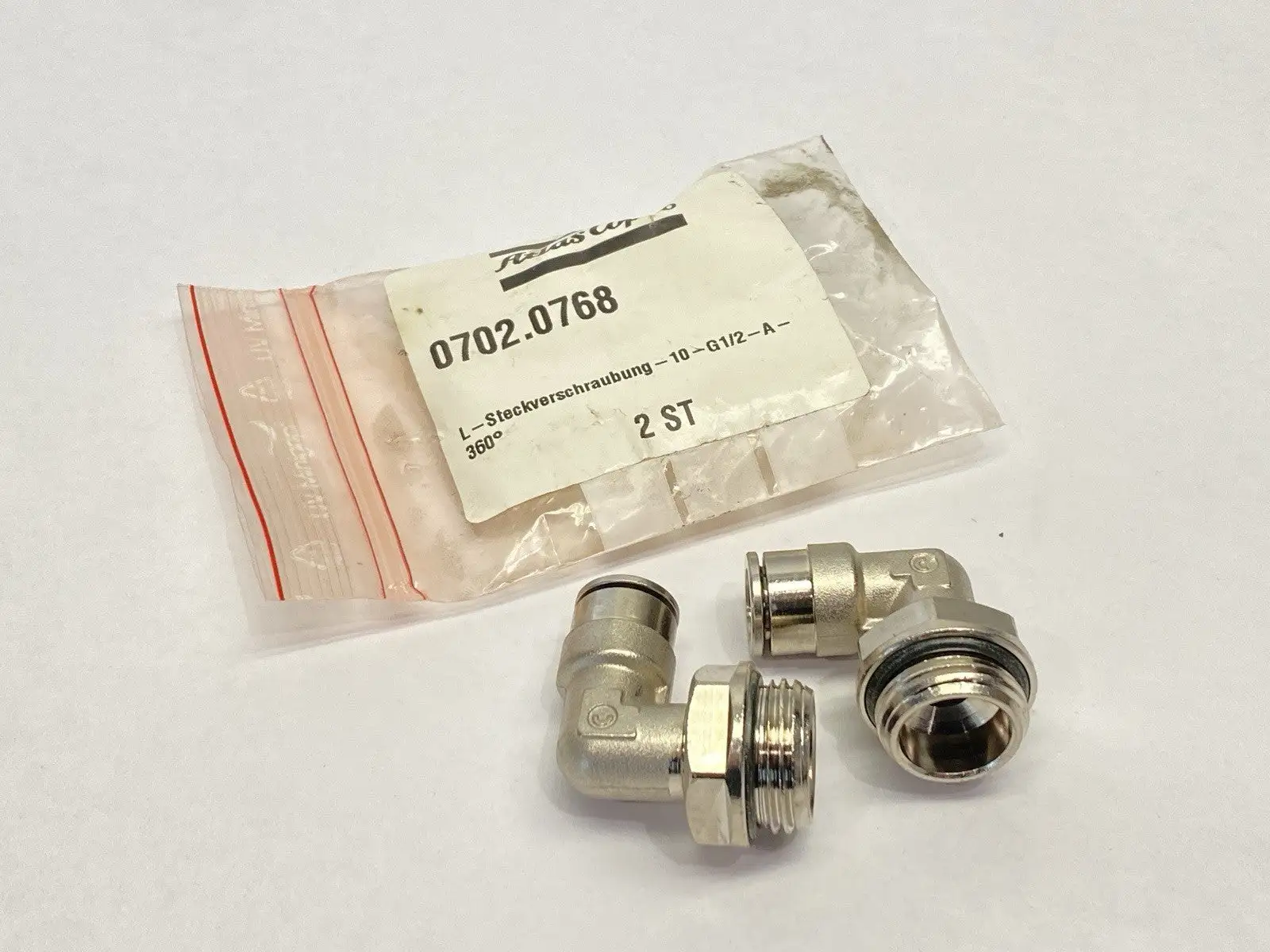 0702.0768 | Atlas Copco  Plug-In L Fitting 10-G1/2-A-360 LOT OF 2 - New Other