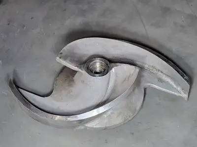 Pump Impeller, 6x8-18, 2 Vane, 316SS, 53106-1