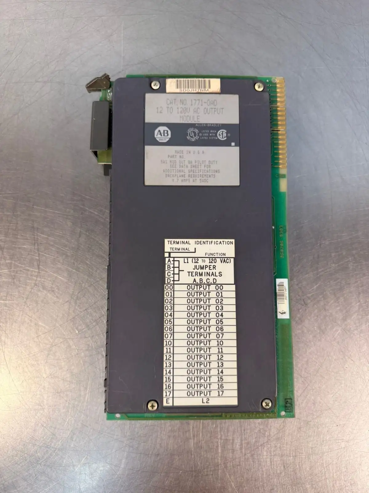 Allen Bradley 1771-0AD 12 To 120 Ac Output Module (8.3.5)