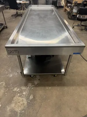 USED 2016 LESLIE FISHER ENGINEERING INC. STAINLESS STEEL CHILLER TABLE
