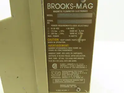 Brooks Mag 3570 Digital Magnetic Flowmeter Flow Transmitter 3575A5D4L6WB