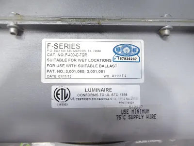 Phillips F-400-C-TGR F-Series Metal Halide Floodlight Assembly 400W New
