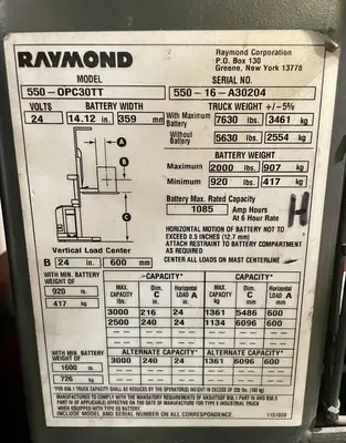 Used 2016 RAYMOND 550-OPC30TT Order Pickers Texas US | TB Forklifts #1274990