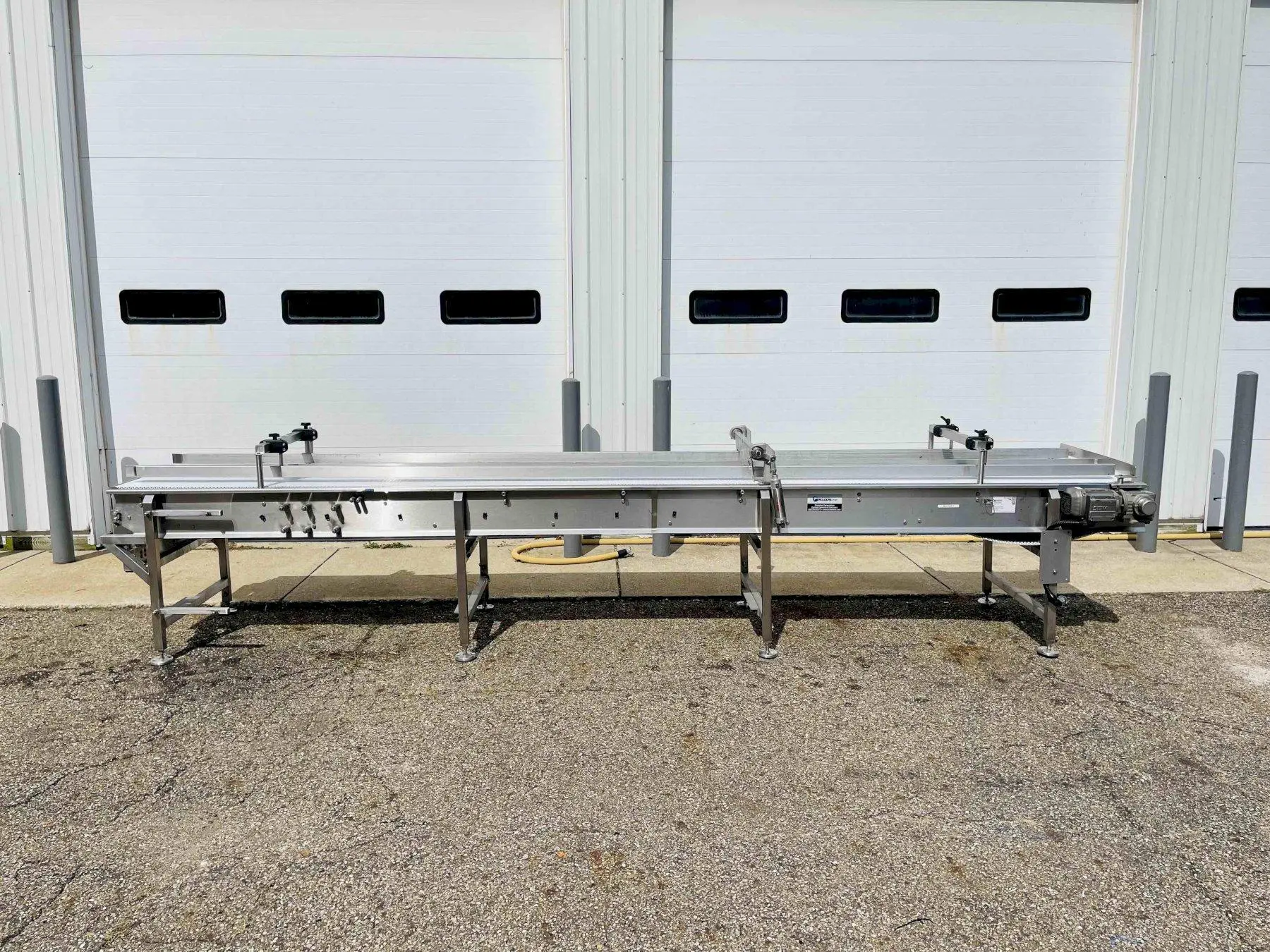 KleenLine 14.5ft Dual Belt Stainless Steel Flat Conveyor