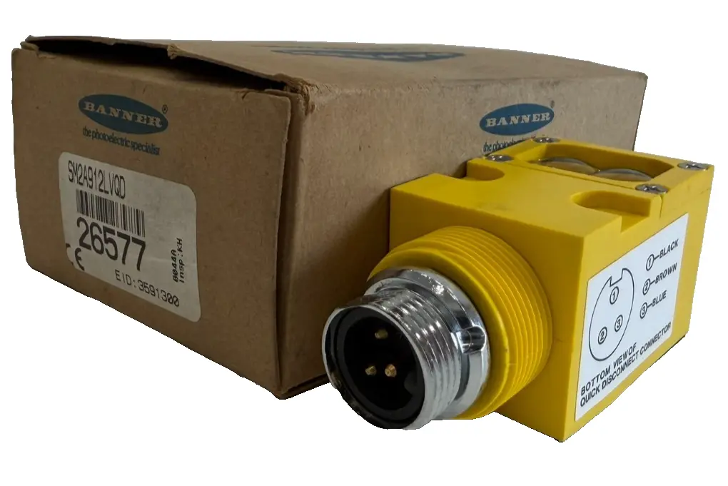NEW BANNER ENGINEERING SM2A912LVQD PHOTOELECTRIC SENSOR 26577