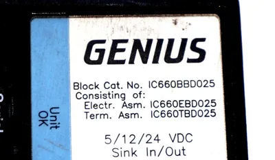 GE FANUC IC660BBD025 GENIUS BLOCK W/ IC660TBD025K TERM. ASSY., 32 CIRCUITS