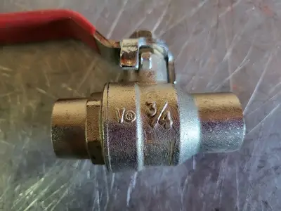 3/4" Solder PTFE Full Port Ball Valve