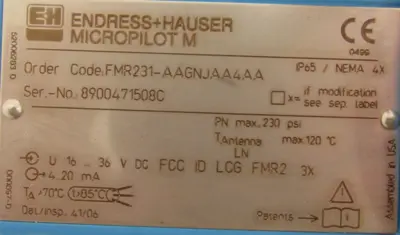 NEW ENDRESS HAUSER FMR231-AAGNJAA SENSOR TRANSMITTER FMR231AAGNJAA