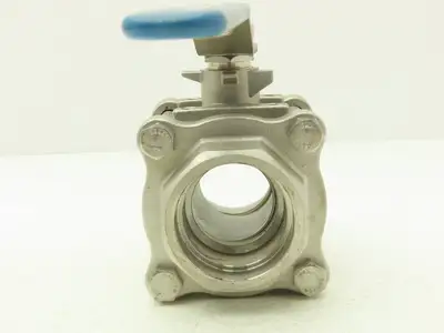 Milwaukee Valve Ball Valve 1-1/2" Socket Weld Stainless Steel CF8M 1000WOG 3-PC