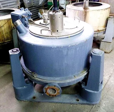 Sangerhausen FZPO 850C perforate basket centrifuge, 316SS.