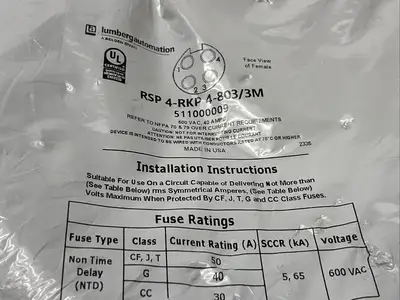 RSP 4-RKP 4-803/3M, 511000009 | Lumberg Automation RSP 4-RKP 4-803/3M Sensor/Actuator Cable M/F 1-3/8" 4-Pin 3m - New