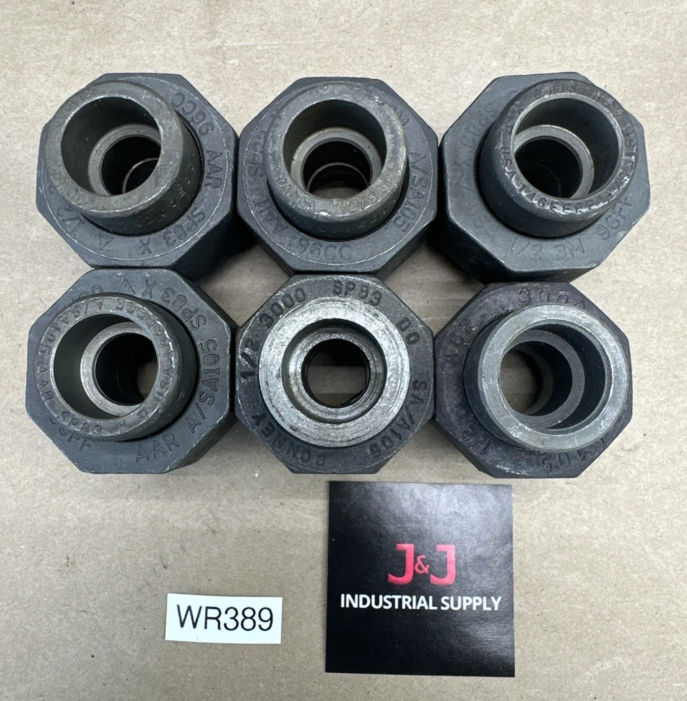 1/2" 3000 Socket Weld Union SA/A105 Forged Steel Fitting || (6) NOS - WARRANTY!