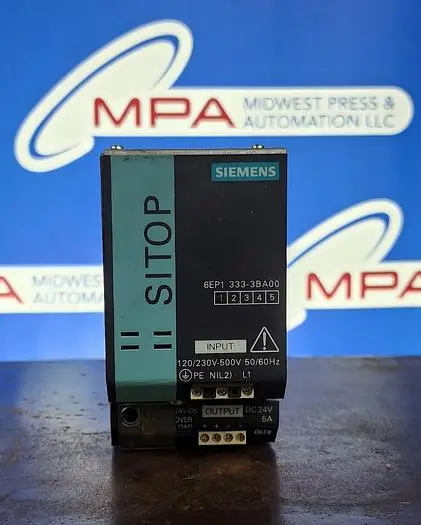 Used SIEMENS 6EP1 333-3BA00 Power Supplies Michigan US | Midwest Press and Automation #577278