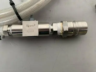 USED HY-PRO P2VF-8N 316L STAINLESS STEEL 3000 PSI PLUG VALVE W/ QUICK RELEASE