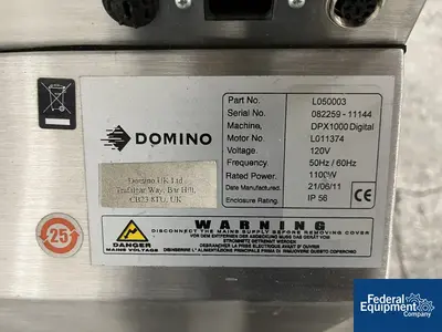Used Domino Domino Printer System, Model D320i Print Head, Portable Ink Jet Coders & Printers Ohio US | Federal Equipment Company #1566148