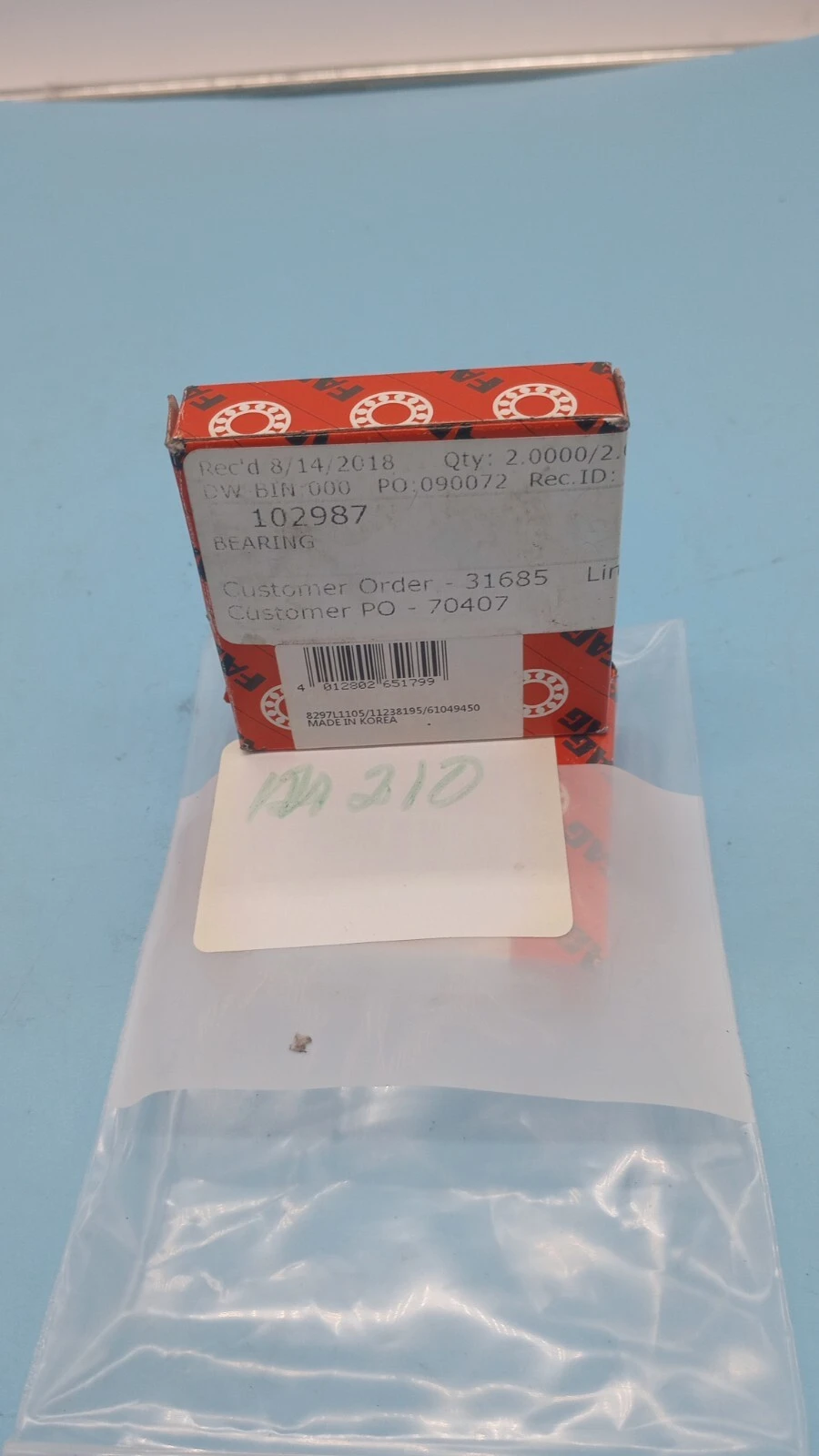 NEW FAG 6007.2ZR.C3.L38 single row radial bearing double shields