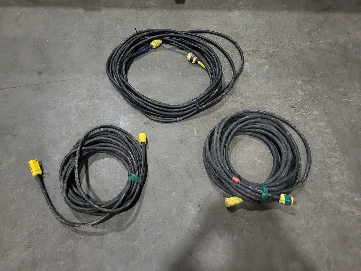 45 ft SOOW Power Extension Cord 14/3 AWG 15A 125V Lot of 3