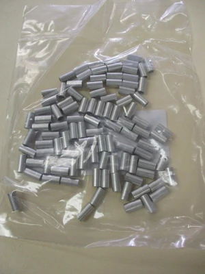 RAF 1128-8-AL-7 New Spacers (Round, Clear, Aluminum Iridite 1/2", 1/4" OD)