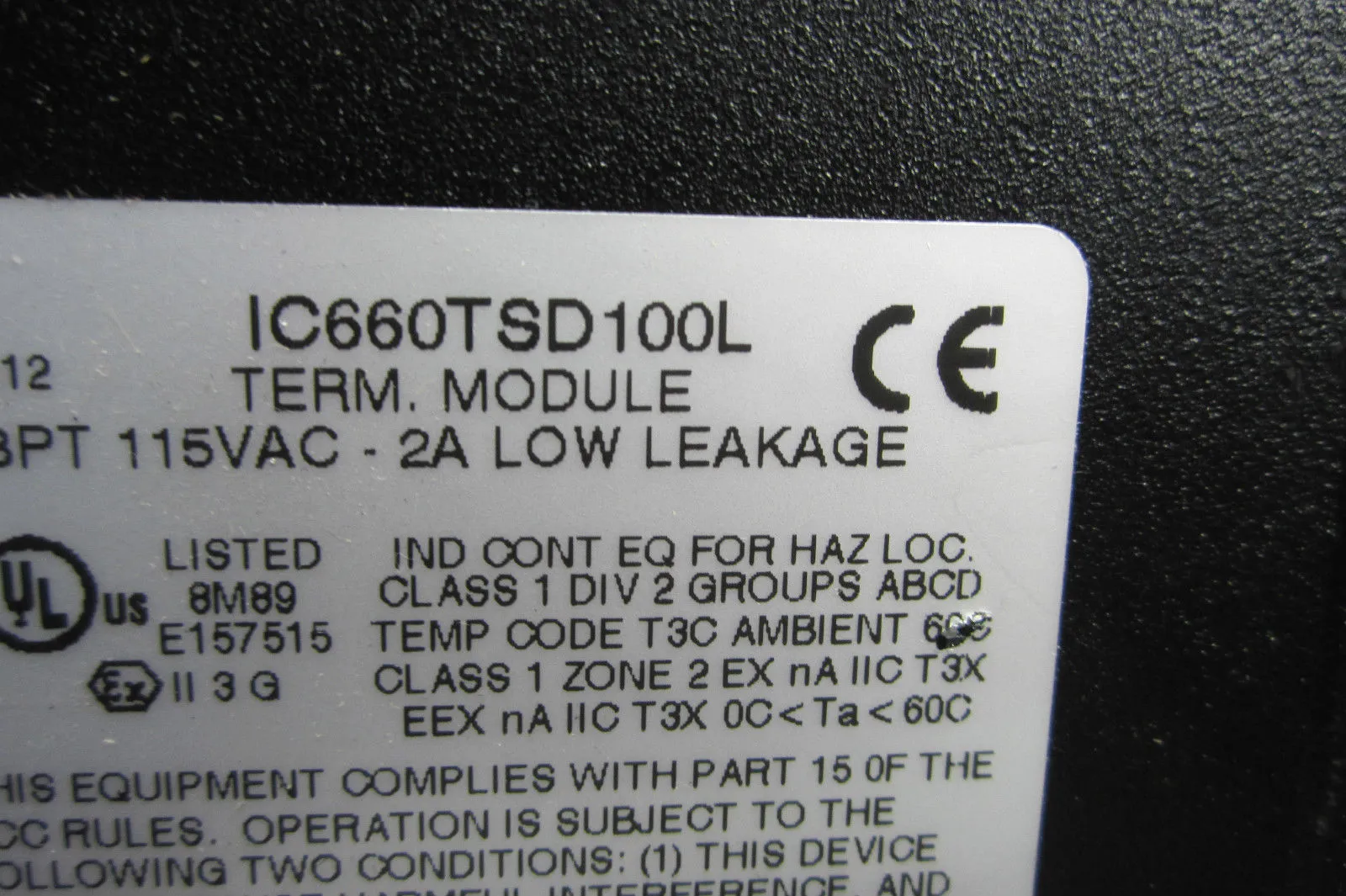 GE FANUC IC660TSD100L TERMINAL MODULE