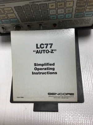 Sencore LC77 Capacitor – Inductor Analyzer with Sencore SCR & TRIAC Test Accessory