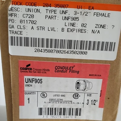 NEW Eaton Cooper UNF905