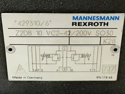 USED REXROTH Z2DB 10 VC2-41/200V SO30