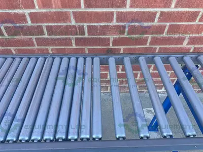 USED ROLL-AWAY HEAVY DUTY ROLLER CONVEYOR 60" X 18" W/ ADJUSTABLE LEGS
