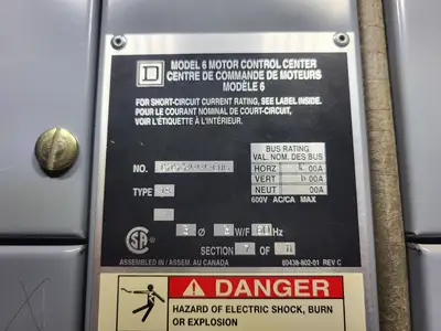 USED SQUARE D MODEL 6