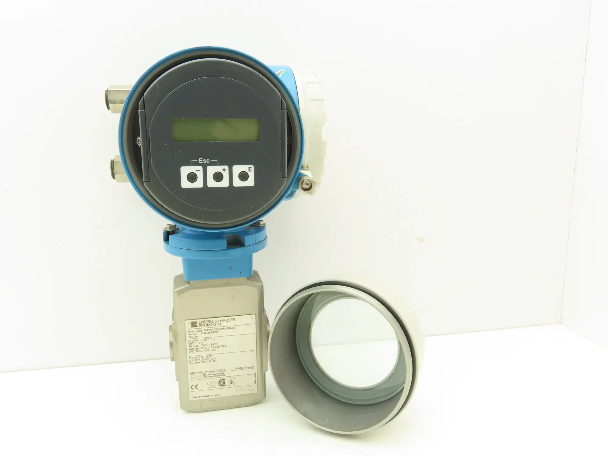 Endress+Hauser 50H15-A00A1RA0BAAA Promag 50 1/2" Flow Tube Meter Transmitter