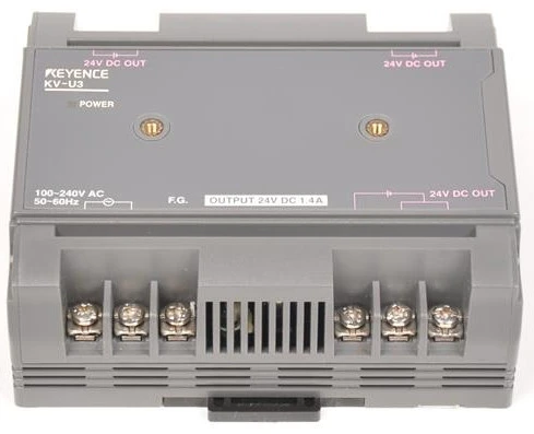 Keyence KV-U3 AC Power Supply Unit, Output 24 VDC 1.4 A [New]