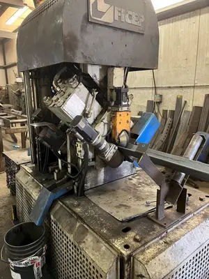 6" X 6" X 5/8" FICEP MODEL #A152 CNC ANGLE LINE PUNCH & SHEAR 2003: YOBRO #25246