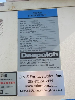 USED DESPATCH VRD2-19-1E