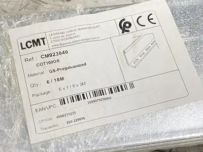 New | in-Stock Legrand CABLOFIL Steel Wire Cable Tray 100mm x 3m Length LOT OF 6 Cable & Wire Michigan US | Maverick Industrial Sales #1424663